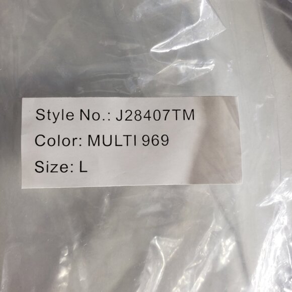 John Mark Black/Multi Color Mesh Zipper Jacket,  sz L - Picture 10 of 11